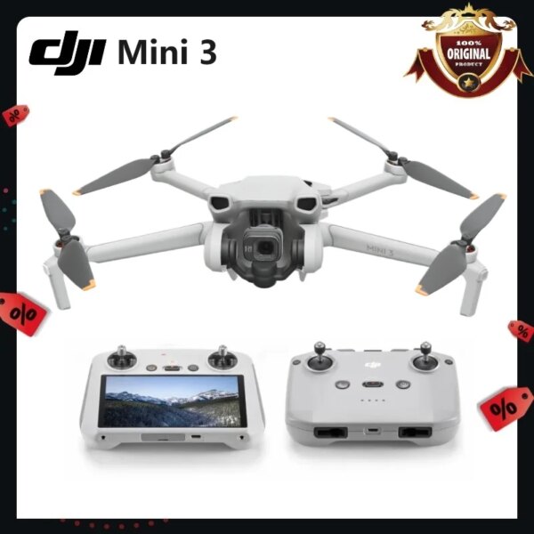 Original New DJI Mini 3 Drone No RC RC-N1 DJI RC Professional 4K HDR Video 10km Transmission