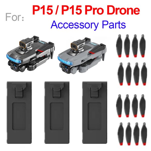 Original P15 Pro Drone Battery 3.7v 1800mAh/ 2000mAh Battery P15 Propeller Maple Leaf For P15 Drone Spare Accessories Parts