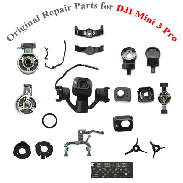 Original Repair Parts For DJI Mini 3 Pro Gimbal Housing Shell/Signal Cable Test Tool/Yaw Roll Motor/Damping Rubber/Lens Glass