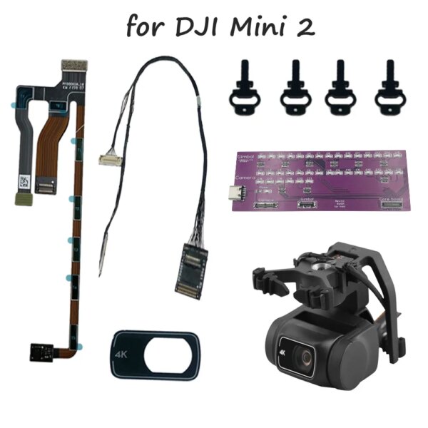 Original for DJI MINI 2 Gimbal Camera 3 in 1 Flexible Flat Cable/PTZ Cable/Test Tool/Empty Gimbal/Rubber/Lens Glass/Cap Cover