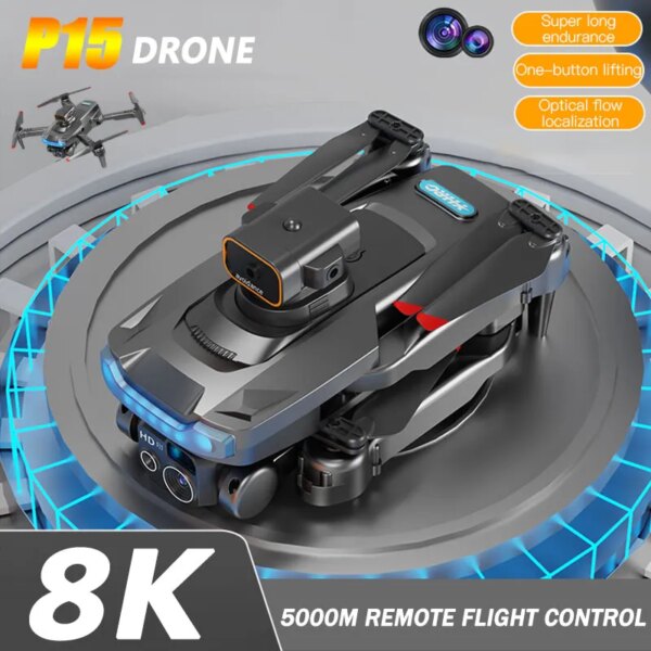 P15 Drone 5G Professional 8K GPS Dual Camera Obstacle Avoidance Optical Flow Positioning Brushless RC Dron Quadcopter New