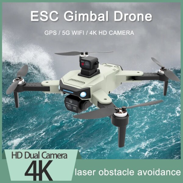 RC Drone 4k Professional GPS 8K HD Camera 5G WIFI Smart Flyback Laser Obstacle Avoidance Brushless ESC Gimbal Foldable UAV