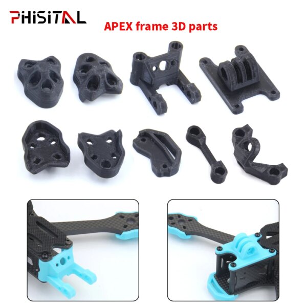 RC Quadcopter FPV Drone 3D printed Printing  Accessories Antenna/Camera mount Arm Protective Seat TPU Parts for APEX HD DC Frame