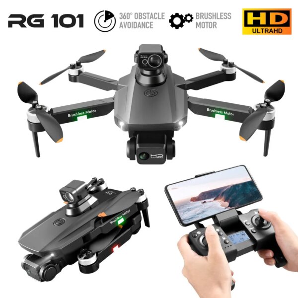 RG101 MAX Drone Professional GPS 6K HD Camera Video FPV Obstacle Avoidance Brushless Motor Smart Return RC Quadcopter for Adult