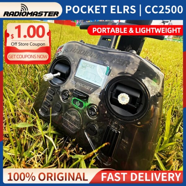 Radiomaster Pocket Radio ELRS/CC2500 Remote Control Trim Buttons Portable Lightweight Transmitter For RC FPV Drone