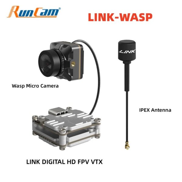 RunCam Link WASP HD Digital FPV Camera Suit 1280*720@120 FPS 4:3 5.8GHz System with ipex Antenna for DJI FPV Goggles DIY Parts