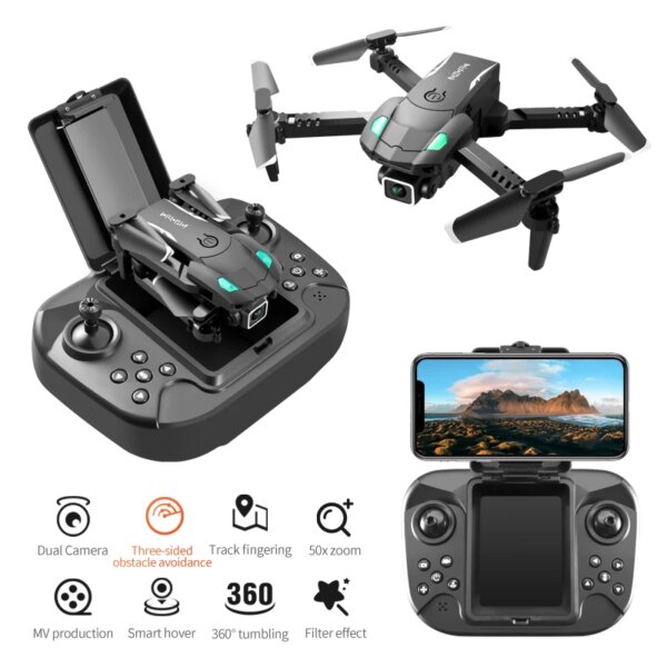 S128 Mini Drone 4K HD Camera Three-sided Obstacle Avoidance Fixed Height Professional Foldable Quadcopter Helicopter Toys