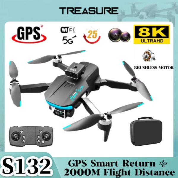 S132 Mini Drone GPS 8K Professional Camera 5G WIFI FPV 360° Obstacle Avoidance Brushless Motor Quadcopter RC Drone