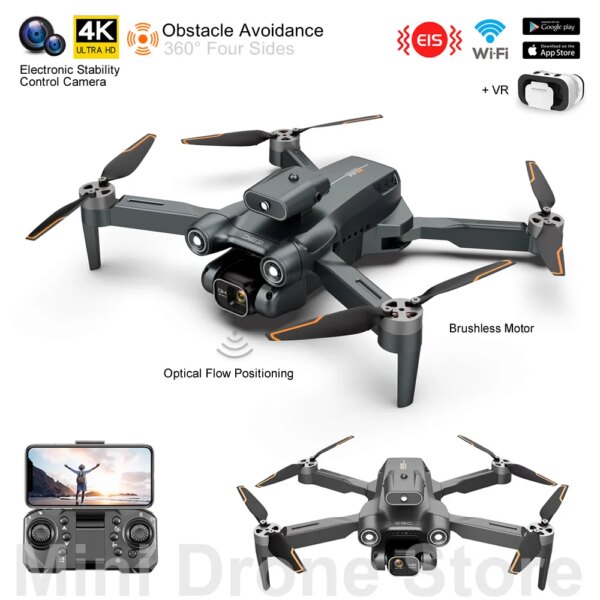 S1S Easy Fly Mini Drone VR RC 4K EIS Camera Obstacle Avoidance Aerial Photography Brushless Folding Quadcopter Toys Free Return