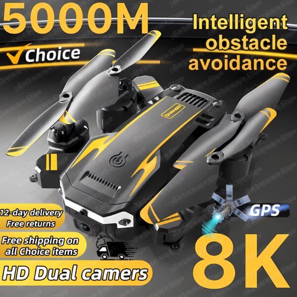 S6Max GPS Drone 4k Profesional 8K HD Camera Obstacle Avoidance Aerial Photography Optical flow Foldable Quadcopter 5000M Gifts