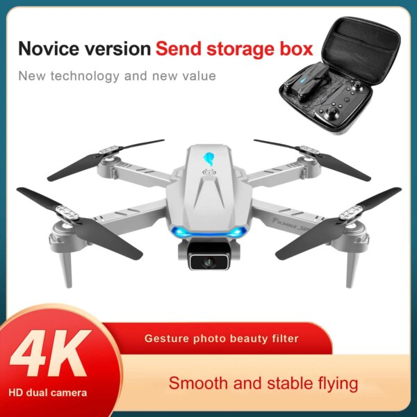 S89 RC Drone with Camera 4K Wifi FPV Dual Camera Drone Mini Folding Quadcopter Toy for Adults Kids with Gravity Sensor Control