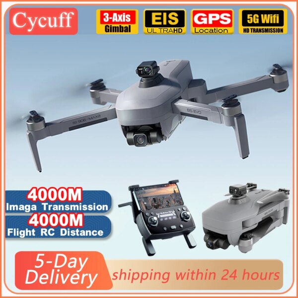 SG906 Max2 GPS Drone 5000mAh 4K Professional Camera 360° Obstacle Avoidance 3-Axis Gimbal Foldable Brushless RC Quadcopter Toys