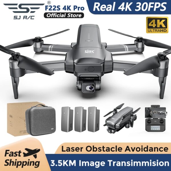 SJRC F22 S 4K Pro Camera Drone Profesional 3.5KM RC Quadcopter with 2-Axis Stabilized Gimbal 5G GPS WiFi FPV Dron