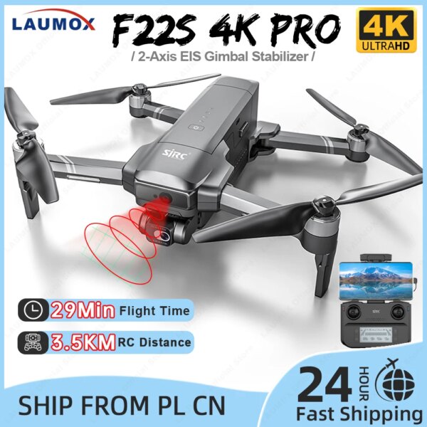 SJRC F22S 4K PRO GPS Drone 4K Professional 2-Axis Gimbal EIS Camera With Laser obstacle avoidance RC Foldable Quadcopter