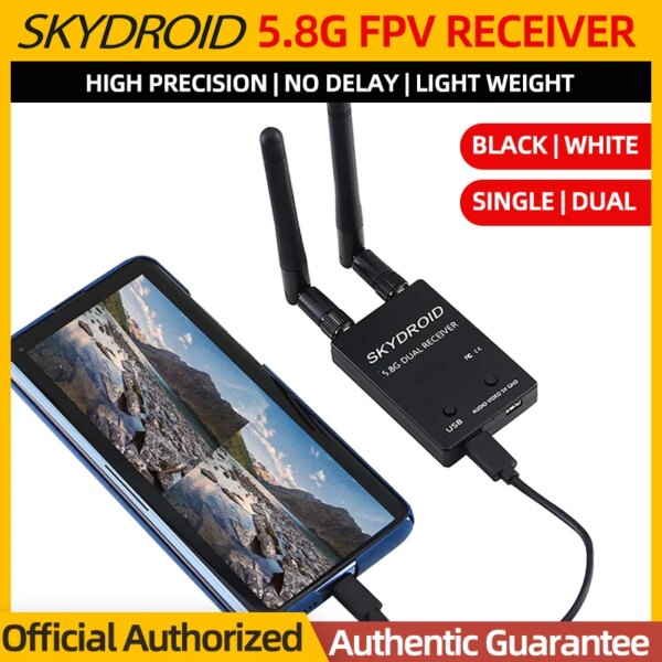 SKYDROID 5.8Ghz 150CH FPV Receiver UVC 5.8G Dual Receiver Double Antenna OTG Smartphone For Android Phone RC Drone Parts