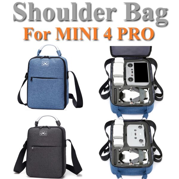 Shoulder Bag For DJI MINI 4 PRO Drone Storage Carrying Bag Crossbody Bag Travel Cloth Case Portable For RC-N2/RC 2 Controller