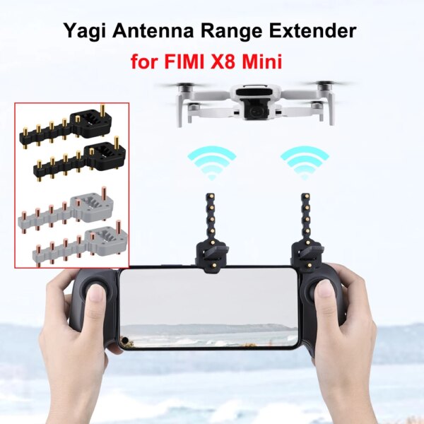 Signal Booster Yagi Antenna Range Extender for FIMI X8 Mini/Mini SE/Mavic 2 Pro Zoom DJI Smart Controller Transmitter Extension