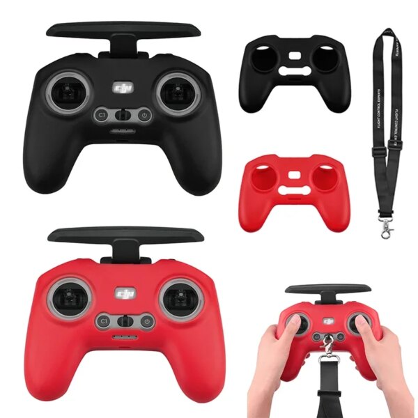 Silicone Cover Case Sleeve for DJI Avata/FPV Combo Remote Controller Lanyard Neck Strap Protector Skin Drone RC Accessorry