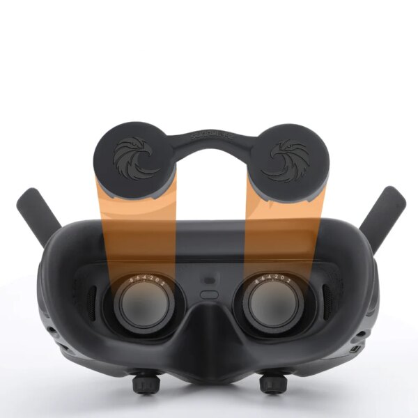 Silicone Protective Cover Lens Tempered Glass Film for DJI Avata Goggles 2 Glasses Lens Scratch-proof VR Accessories