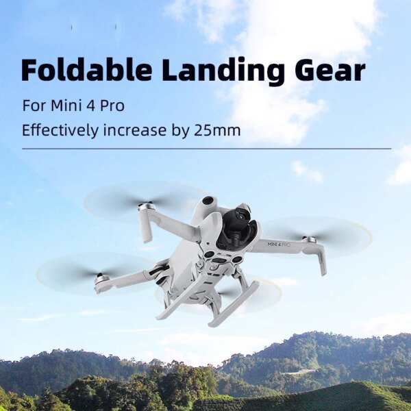 Sled Landing Gear for DJI Mini 4 Pro Extension Support Foldable Legs Extender Protector Stand for Mini4 PRO Drone Accessories