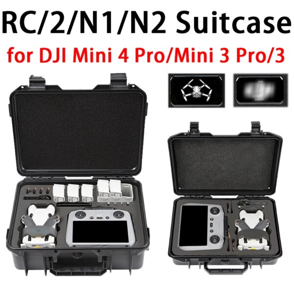 Small/Large Bag for DJI Mini 4 Pro/Mini 3 Pro Suitcase FOR RC/RC N1/RC 2/RC N2 Portable Case with Logo for Mini 4 Pro Accessory