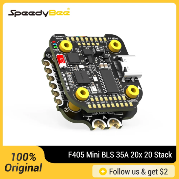 SpeedyBee F405 Mini BLS 35A 20x20 Stack F405 Mini 20x20 Flight Controller BLS 35A Mini V2 20x20 4-in-1 ESC For FPV For Drone