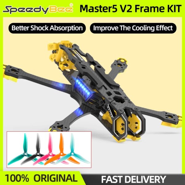 SpeedyBee Master 5 V2 Drone Frame KIT 5inch 130° FOV For Analog/O3 Air Unit VTX/Link RC FPV Racing Freestyle Drone Quadcopter