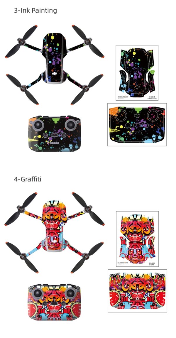 Sticker Skin for DJI MINI 2 MINI SE Stickers Protector Waterproof PVC Stickers Drone Body Skin Protective Arm Drone Accessories