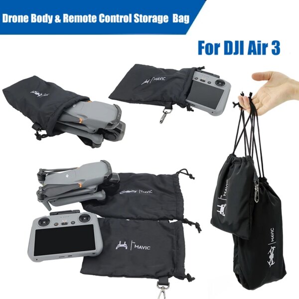 Storage Bag for DJI Air 3 Soft Pouch Drone Body & Remote Control Storage Portable Carrying Bag Drone accessories