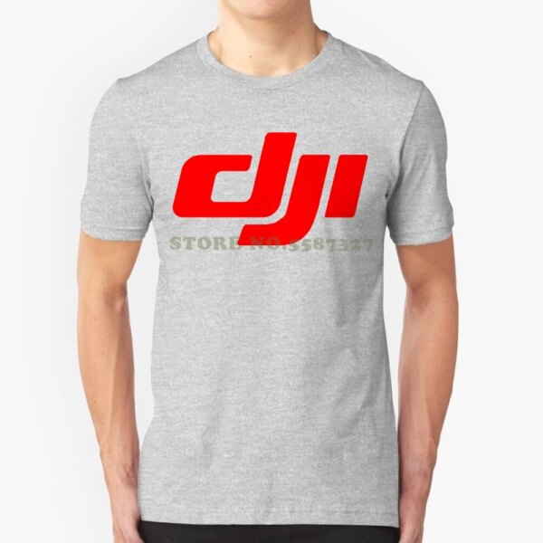 Summer Dji Professional Pilot Drone Men's Cotton T Shirt Harajuku Black Casual Print Plus Size S 3xl O Neck Tops Tees Shirts