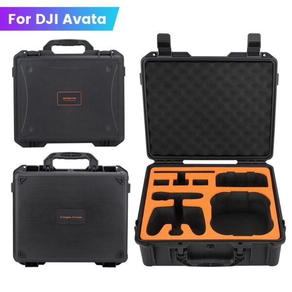 Sunnylife Safety Case For DJI Avata Waterproof Shock-proof Box Professional High Capacity Protective Carrying Bag