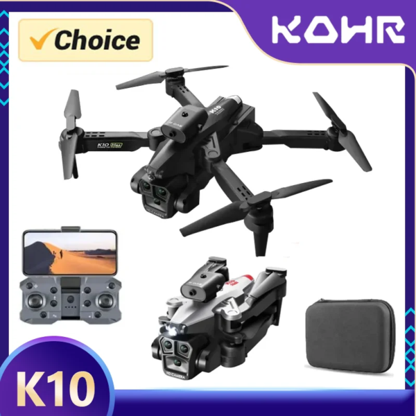 TOSR K10 Max Drone 8K Three Camera HD 4K Professional Aerial Photography Wide Angle Obstacle Avoidance RC Quadcopter Toys Gifts