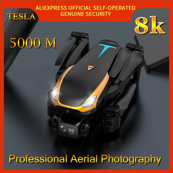 Tesla 8K Drone Professional 4K HD Aerial Photography Quadcopter 5000Meters Distance Obstacle Avoidance GPS RC Helicopter  Toys