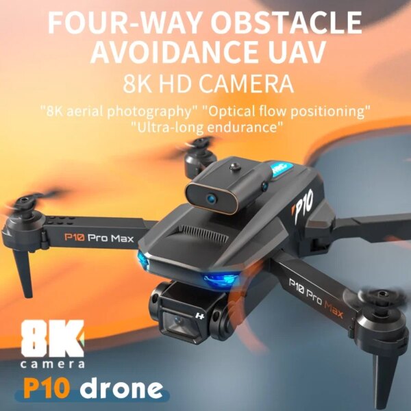 The P10 Drone Comes With A High-Definition Camera And A WiFi FPV High-Definition Dual Folding RC Quadcopter Height Maintainer