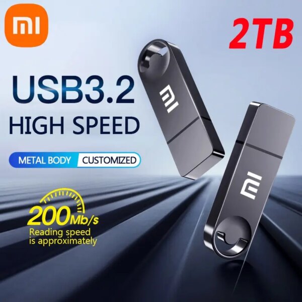 USB3.0 XIAOMI NewChips UDISK 4K Video 512G PenDrive Flash Drive UDISK 1TB 2TB  High-Speed For PC Laptop Phone Camera DJI TV Game