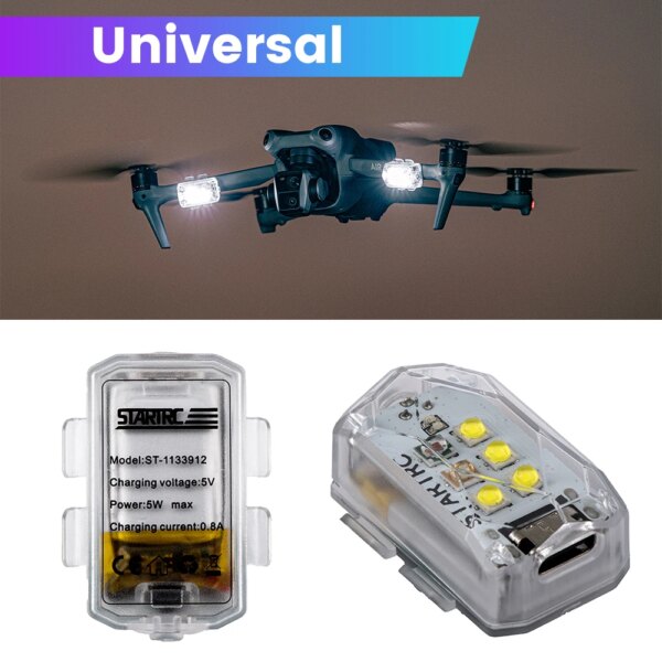 Universal Drone Motorcycle Light Night Flying Signal LED Lamp For DJI Mavic 3/Avata/FPV/Air 3/Mini 3 Pro/Mini 4 Pro Strobe Light