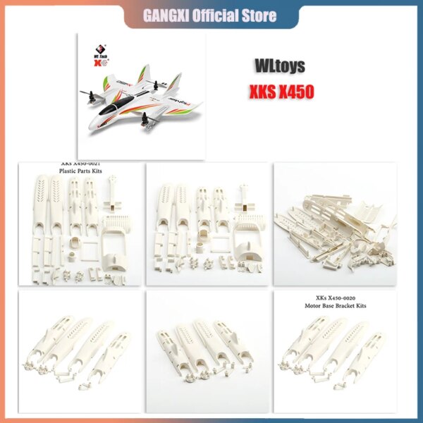 WLtoys XKS X450 RC Glider Plane Spare Parts X450-0021 Plastic Shell Parts Set Motor Base Bracket Group