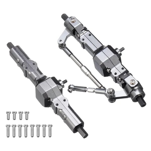 WPL Metal Front and Rear Axle Set for WPL C14 C24 C34 C44 B14 B24 1/16 RC Car Upgrades Parts Accessories