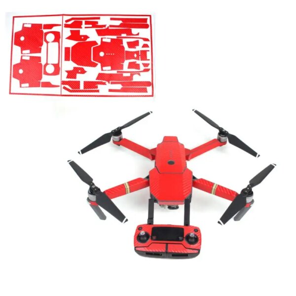 White Waterproof Carbon Decal Sticker Skin Wrap Skin for DJI Mavic Drone Camera Drone Decals Accessories