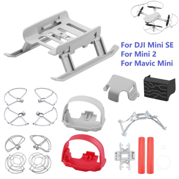 Wing Fan Cover for DJI Mini SE/Mini 2/Mavic Mini Drone Accessories Blade Bumper Propeller Protector Guards Extended Height Legs