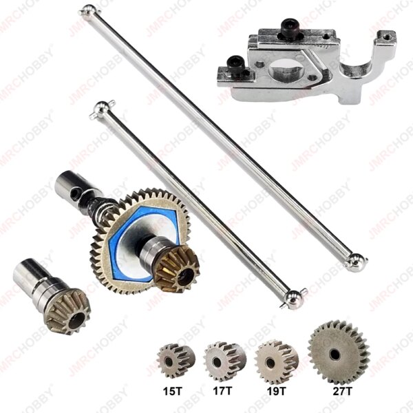 Wltoys 144001 144010 124007 124017 124018 Sliper Clutch Central Drive Shaft Adjustable Motor Mount Metal Steel Upgrade Parts