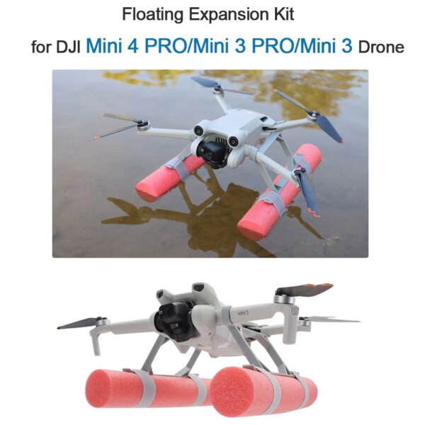 Wtohoby Floating Expansion Kit for DJI Mini 4 PRO /MINI 3/MINI 3 Pro Drone Landing Gear Skid Float Tripod Buoyancy Accessories