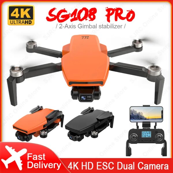 ZLL SG108 Pro GPS Drone 4K Profesional 2-Axis Gimbal 5G WIFI FPV Drones ESC Dual Camera RC Quadrocopter VS L900 Pro SE