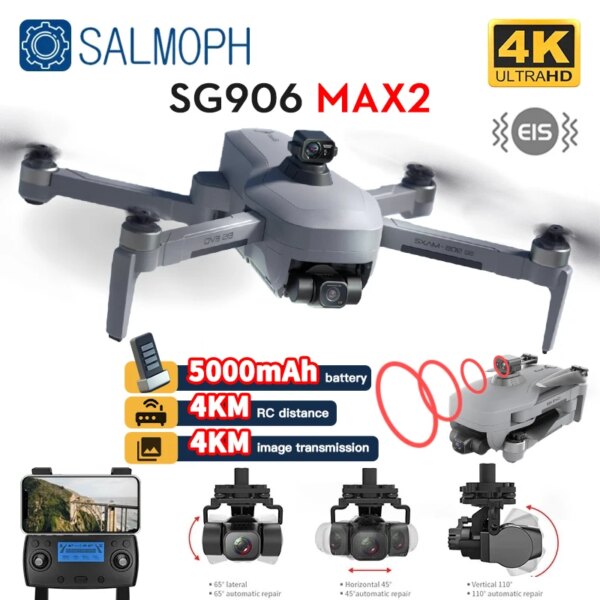 ZLL SG906 MAX 1 2 Drone 4K Professional with HD Camera Obstacle Avoidance 3-Axis Gimbal 4KM Brushless GPS Dron RC Quadcopter FPV