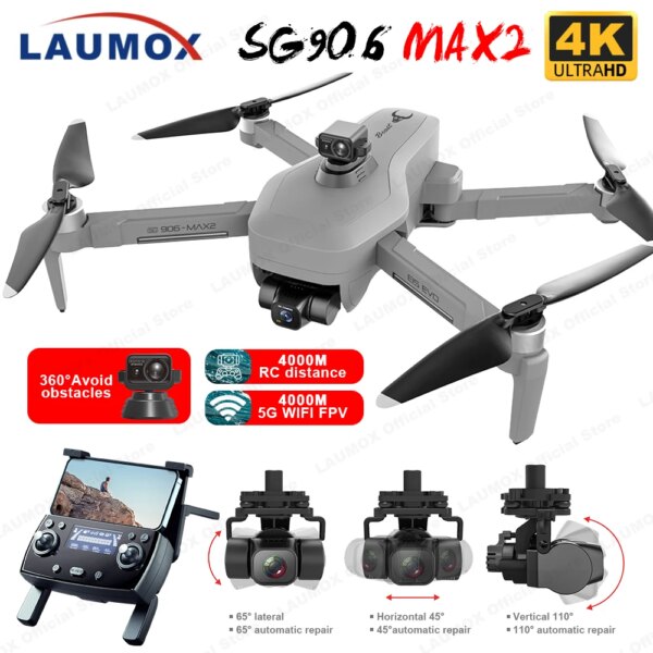 ZLL SG906 MAX2 GPS Drone 4K Professional Camera Laser Obstacle Avoidance 3-Axis Gimbal SG906 Max 5G WIFI FPV RC Quadcopter Drone