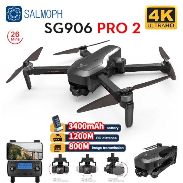 ZLL SG906 Pro 2 Drone 4K Professional 5G Wifi GPS Dron with Camera 3-Axis Gimbal Optical Flow Brushless Motor RC Quadcopter FPV