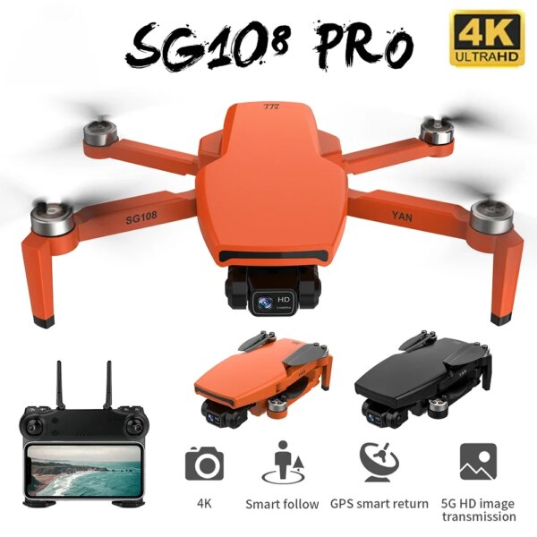 ZLLRC SG108 Pro GPS 4k Drone 2 Axis Gimbal Professional Camera 5G WIFI FPV Dron 1KM Distance Brushless Motor Rc Quadcopter PK S3