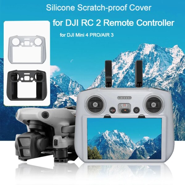 for DJI AIR 3 / Mini 4 PO RC 2 Remote Control Scratch-Proof Protective Silicone Case Cover Sleeve Camera Drone Accessories