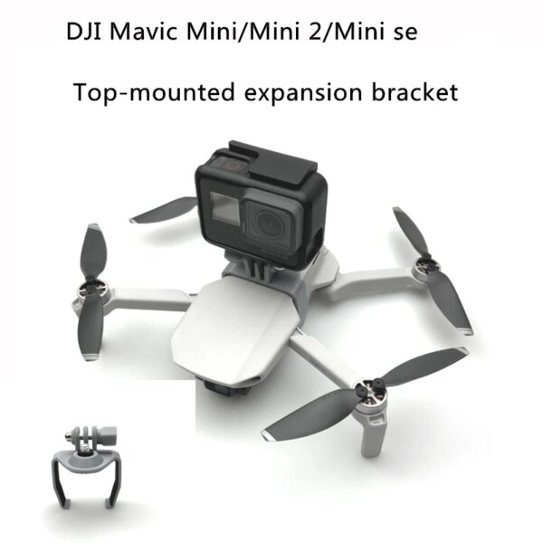 for DJI Mini 2 Top Expansion Bracket 1/4 Screw Adapter Bracket for Insta360/GoPro 10 9 Action Camera Stand for Mini SE Accessory