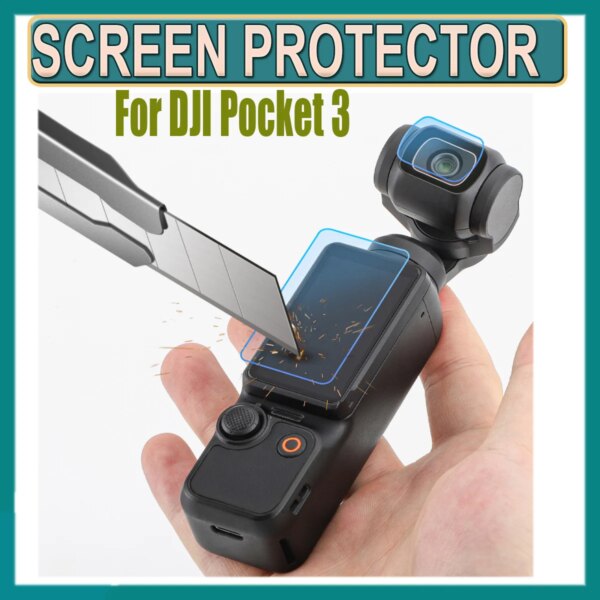 for DJI Pocket 3 Screen Protector 9H Hard Tempered Glass Screen Protector for DJI OSMO pocket 3 Accessories